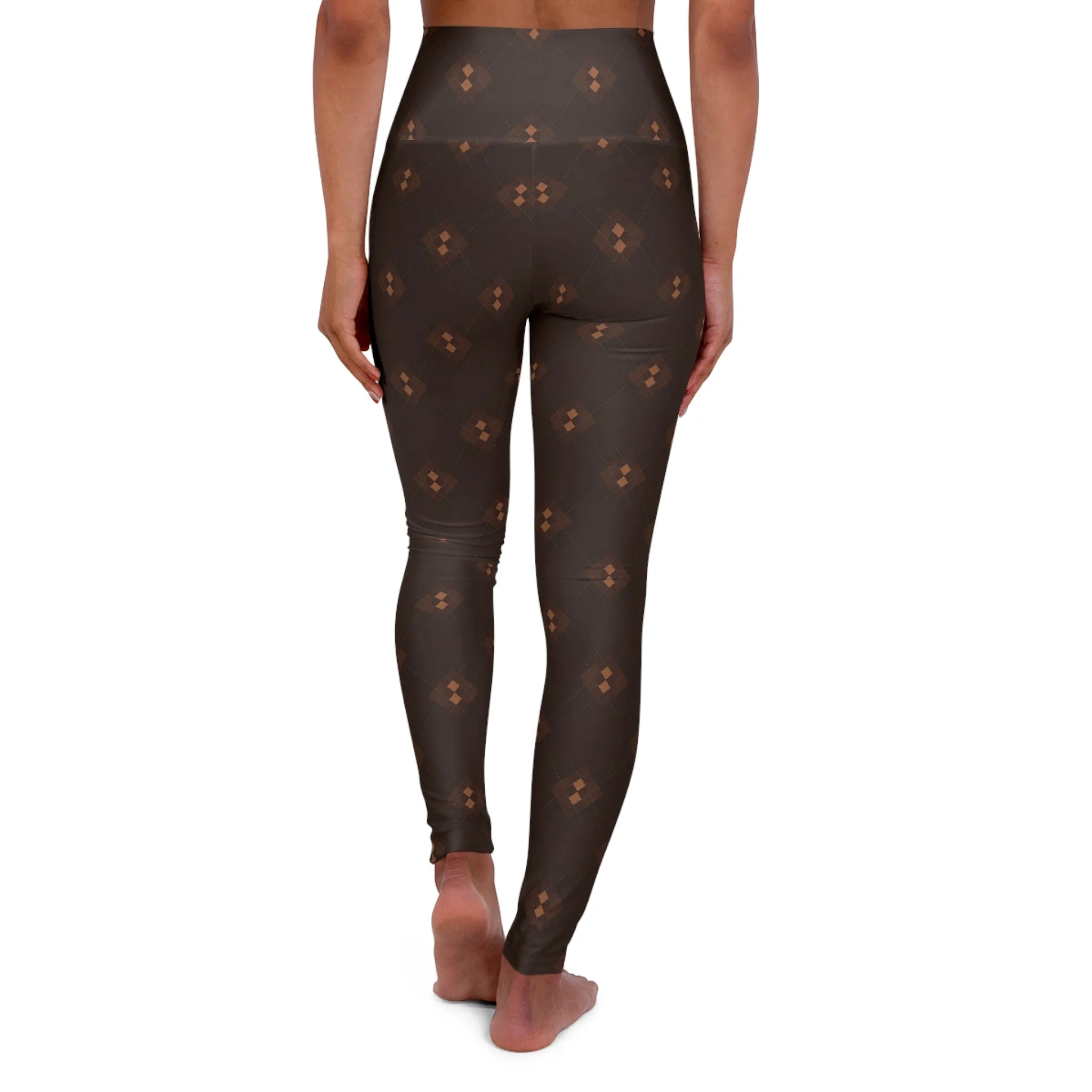 Autumn Argyle High Waisted Yoga Leggings (AOP) - EmpressKorea