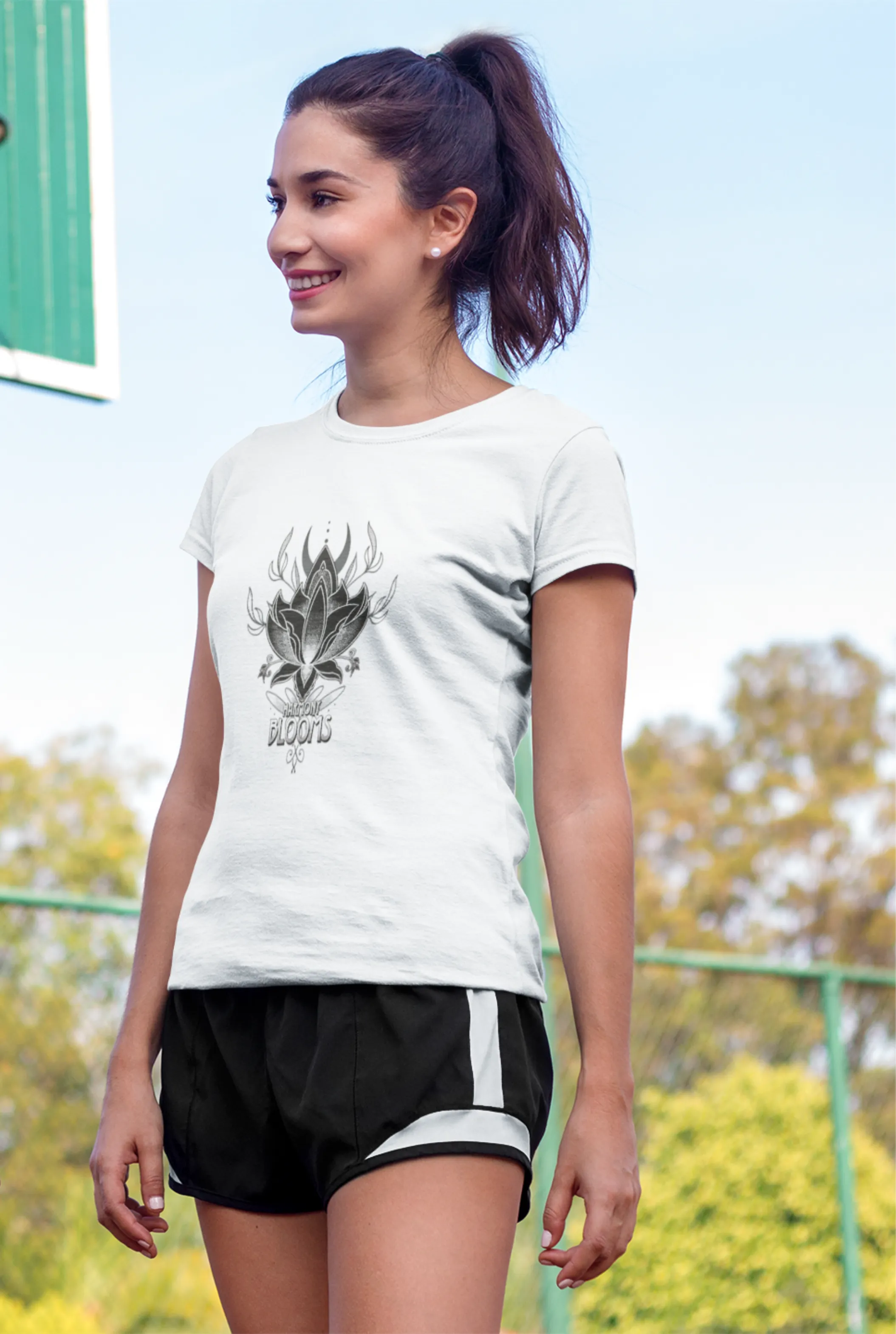 Harmony Blooms Printed T-shirt for women