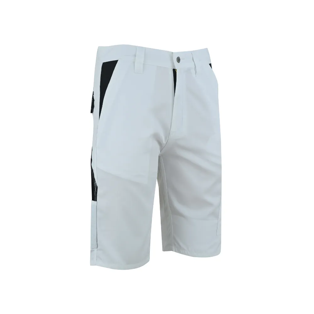 MS9 S1 White Mens Cargo Combat Work Shorts